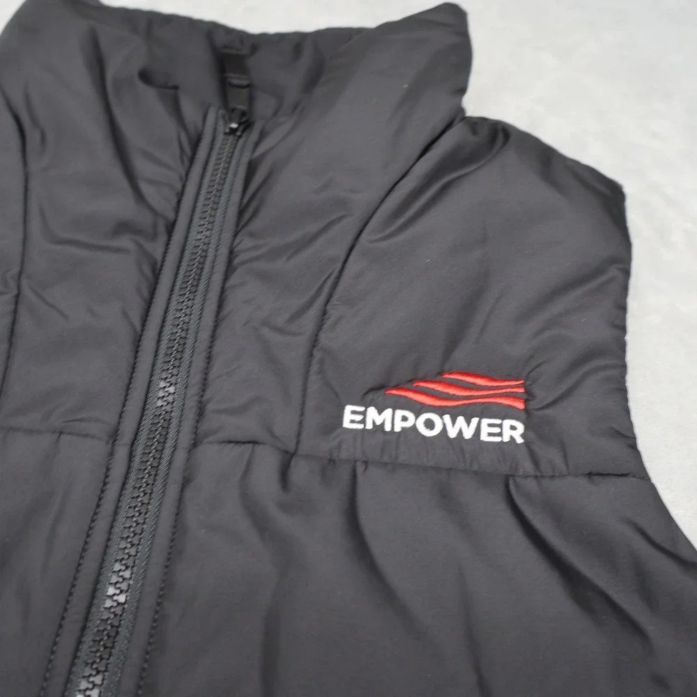 North Face Vest Womens Small Black Everyday Insulated Full Zip Light Warm LOGO